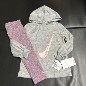 NWT Nike Hooded Long Sleeve Tunic & Leggings Set Girls Size 3T